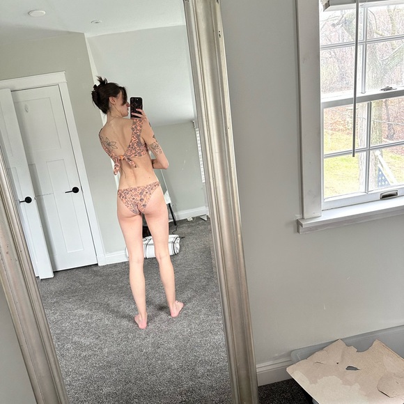 Topshop Peach Floral Bikini Set - Picture 2 of 4